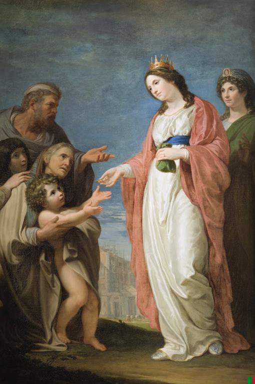 Santa Isabel de Hungría Auxiliando a los Pobres